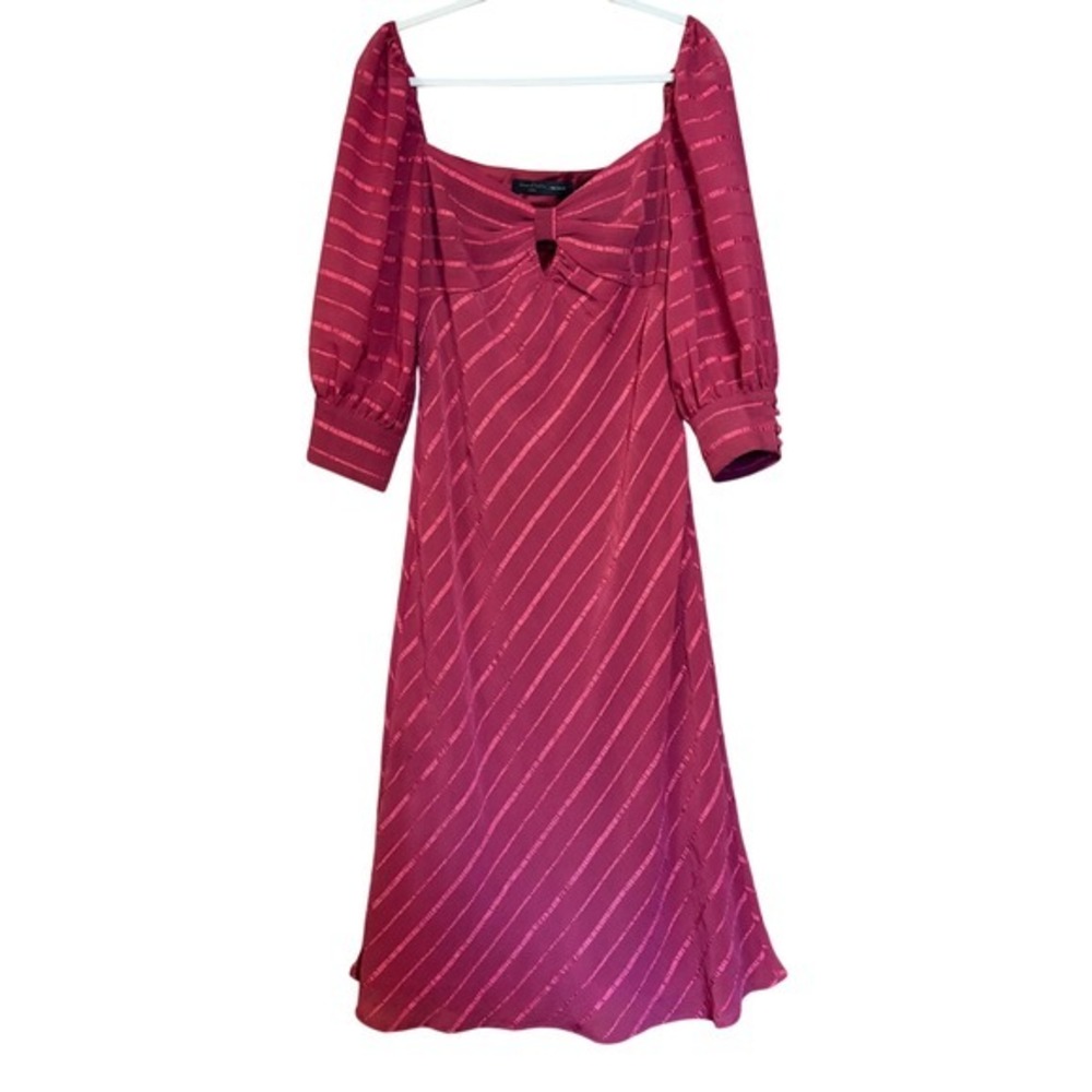 House of Harlow 1960 x REVOLVE Pink Stripe Balloon Sleeve Midi Dress Ananya Wine